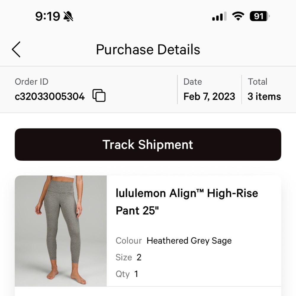 Lululemon align leggings 25” heathered grey sage